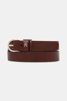 Kožený pásek Tommy Hilfiger dámský, béžová barva, AW0AW16836