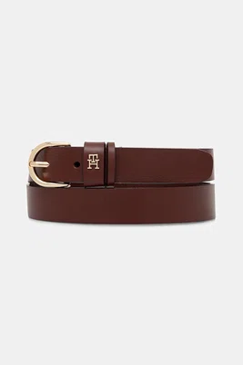 Kožený pásek Tommy Hilfiger dámský, béžová barva, AW0AW16836