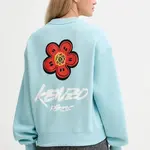Bavlněná mikina Kenzo Kenzo x Futura dámská, tyrkysová barva, s potiskem, FF62SW4504MB