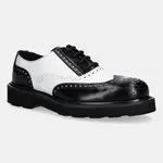 Kožené polobotky Kenzo Ukio Brogue pánské, bílá barva, FF65DB114L52.01
