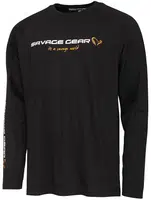 Savage gear triko signature logo long sleeve t shirt black caviar - xl