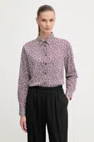 Košile United Colors of Benetton dámská, bílá barva, regular, s klasickým límcem, 5Q6SDQ0AY