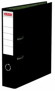 Herlitz - Pořadač A4/8 cm, černý mramorový