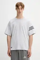 Bavlněné tričko adidas Originals Neuclassics pánské, šedá barva, HZ3699