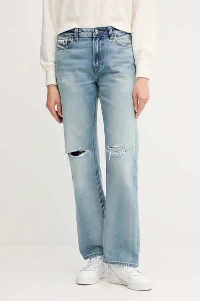 Džíny Calvin Klein Jeans dámské, medium waist, LV047B918G
