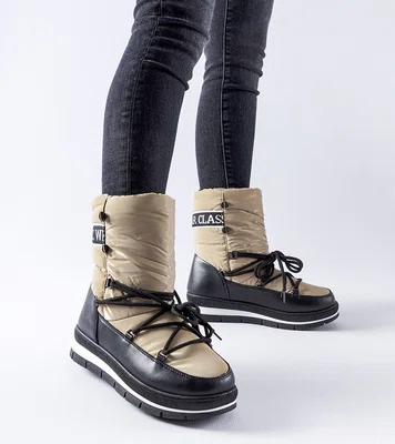 Gemre Dark beige platform snow boots Vineyard