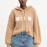 Vlněný svetr MSGM dámský, béžová barva, 3941MDM219.257785