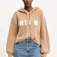 Vlněný svetr MSGM dámský, béžová barva, 3941MDM219.257785