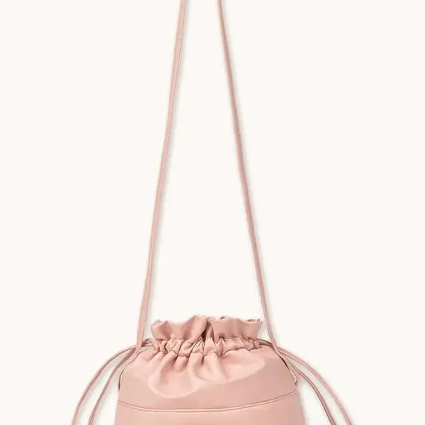 Dětská kabelka Tinycottons SOLID BUCKET BAG růžová barva, AW25-510