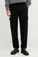 Nohavice s prímesou vlny BOSS Orange Sisla-R-Cargo-2