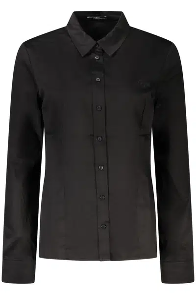 GUESS JEANS LONG SLEEVE SHIRT WOMEN BLACK