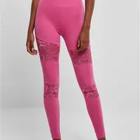 Women's lace-up leggings - light purple