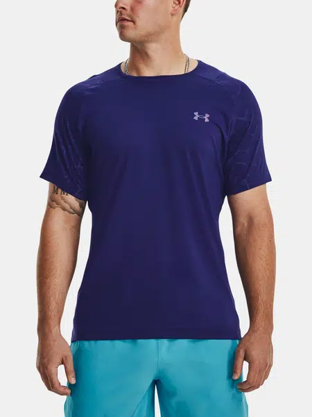 Tmavomodré športové tričko Under Armour UA Rush Emboss SS