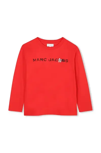 Detská bavlnená košeľa s dlhým rukávom Marc Jacobs