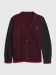 Vínový chlapčenský kardigán GAP Brannan