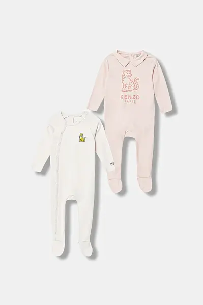 Kenzo kids Dětský bavlněný overal Kenzo Kids 2-pack