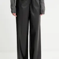 Kalhoty Silvian Heach BENNOE dámské, černá barva, high waist, GPA25118PA