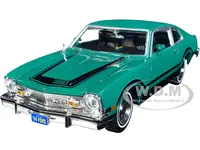 1974 Ford Maverick Grabber Green with Black Stripes "Forgotten Classics" Series 1/24 Diecast Model Car by Motormax