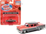 1959 Ford Fairlane Geranium Pink and Gunsmoke Gray 1/87 (HO) Scale Model Car by Classic Metal Works