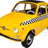 1965 Fiat 500 L "NYC Taxi" New York City Yellow 1/18 Diecast Model Car by Solido