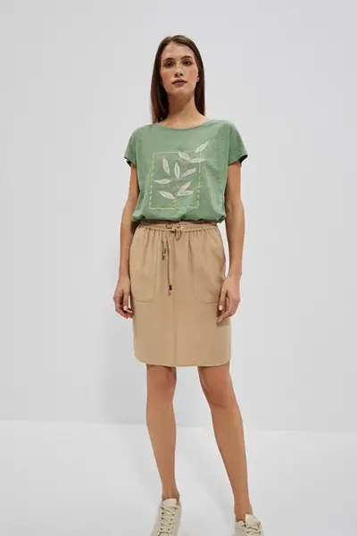 Dámská béžová sukně L-SC-4007