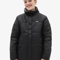 Bielo-čierna dámska vzorovaná obojstranná prešívaná bunda VANS