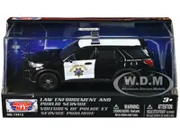 2022 Ford Police Interceptor Utility "California Highway Patrol" Black and White "Law Enforcement and Public Service" Series 1/43 Diecast Model Car b