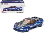 Honda NSX "Evasive V2" 52 Blue Metallic with Carbon Top (Designed by Jun Imai) "Kaido House" Special 1/64 Diecast Model Car by Mini GT
