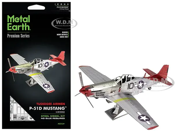 Model Kit North American P-51D Mustang Fighter Aircraft "Tuskegee Airmen Duchess Arlene 100th Fighter Squadron" United States Army Air Forces (Challe