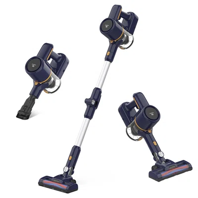 TASVAC N7 Cordless Vacuum Cleaner 14kPa Suction 180Â° Foldable Rod 2200mAh Rechargeable Battery LED Headlight Blue