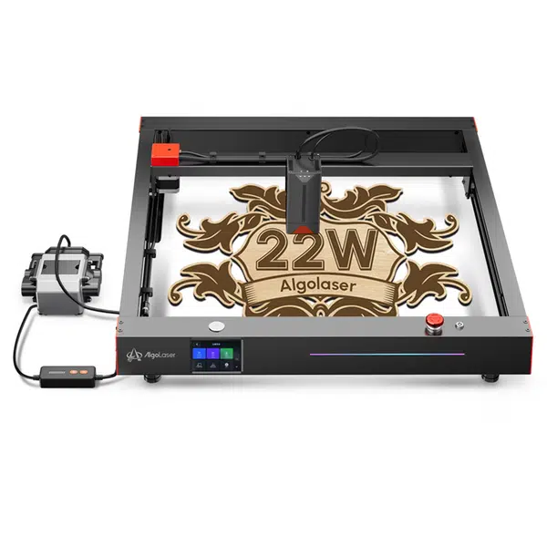 AlgoLaser Delta 22W Laser Engraver Smart Air Pump 500mm/s Engraving Speed 440*415mm (173.2*163.4inch)