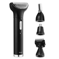 HTC AT-030 4 In 1 Women Men Rechargeable Trimmer Kit Electric Nose Eyebrow Sideburn Trimmer Hair Removal Body Groomer