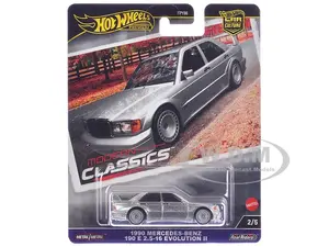 1990 Mercedes-Benz 190 E 2.5-16 Evolution II Silver Metallic "Modern Classics" Series Diecast Model Car by Hot Wheels