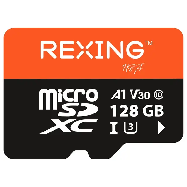 REXING microSDXC UHS-3 4K Full HD Video High Speed Transfer Monitoring SD Card with Adapter for Dash Cams, Surveillance System, Security Camera, & Bod