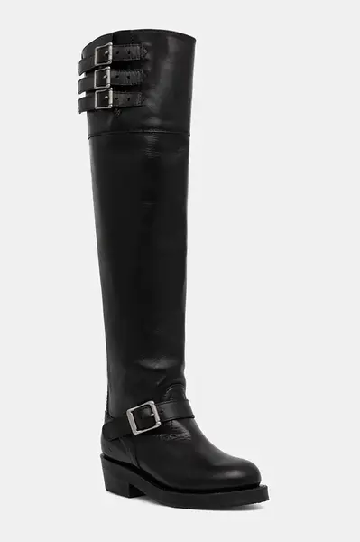 Kožené čižmy Polo Ralph Lauren Biker Boot