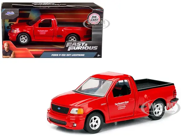 Brians 1999 Ford F-150 SVT Lightning Pickup Truck Red "Fast &amp; Furious" Movie 1/32 Diecast Model Car by Jada