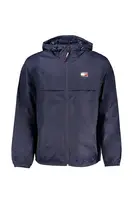 Tommy Jeans Men's Brand Logo Full Zip Elastic Cuffs And Both Waterproof High Collar Hoodie L