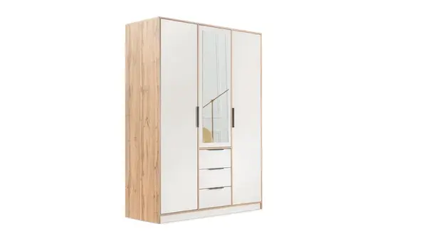 Šatní skříň Lati D3 Barva korpusu: Dub wotan, Rozměry: 150 cm, Dveře: Kašmír