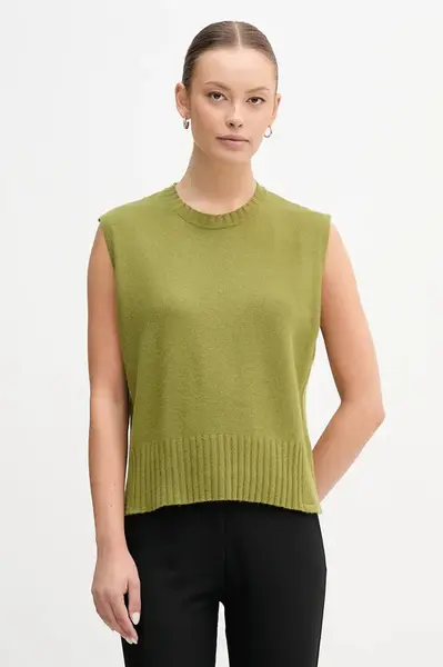 Vesta s přídavkem vlny United Colors of Benetton béžová barva, 126WD10BA