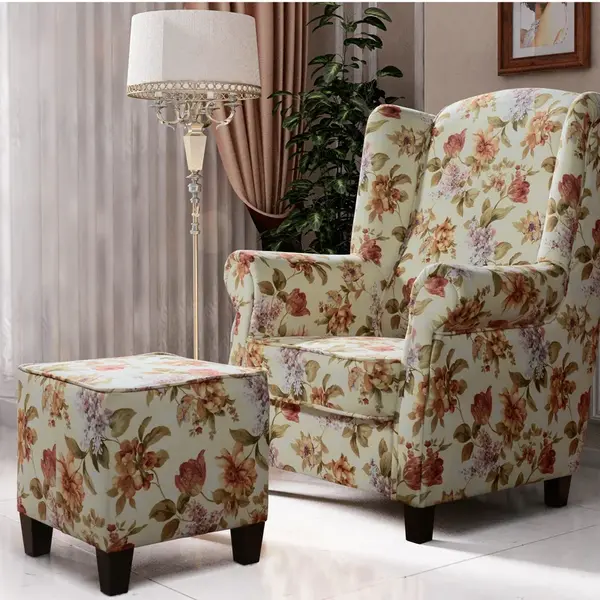 Křeslo As s taburetem Sandiano 2107 Provedení: Pouze křeslo, Nožičky: Ořech, látka: WM-19