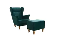 Křeslo Rojal s taburetem Kronos 19 Provedení: Pouze křeslo, Nožičky: Rustikál, látka: Kronos 19