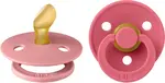 BIBS Colour anatomické cumlíky z prírodného kaučuku 2 ks - veľkosť 1, Dusty Pink / Coral