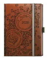 Týdenní diář 2026 Prokop Vivella extra B6 hnědá Káva