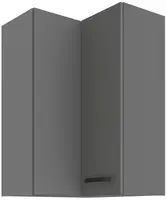 Horní rohová skříňka Nessa 60x60 GN-90 2F (90°) Barva korpusu: Antracit, Barva dvířek: Antracit