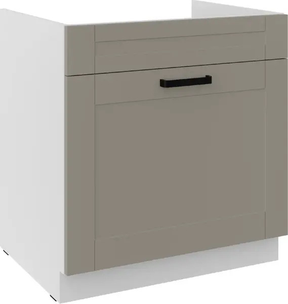 Spodní skříňka pod dřez Luna 80 ZL 1S BB - Premium Box Barva korpusu: Bílá, Barva dvířek: Clay Grey