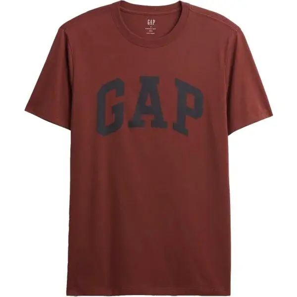 GAP BASIC LOGO Pánské tričko, hnědá, velikost