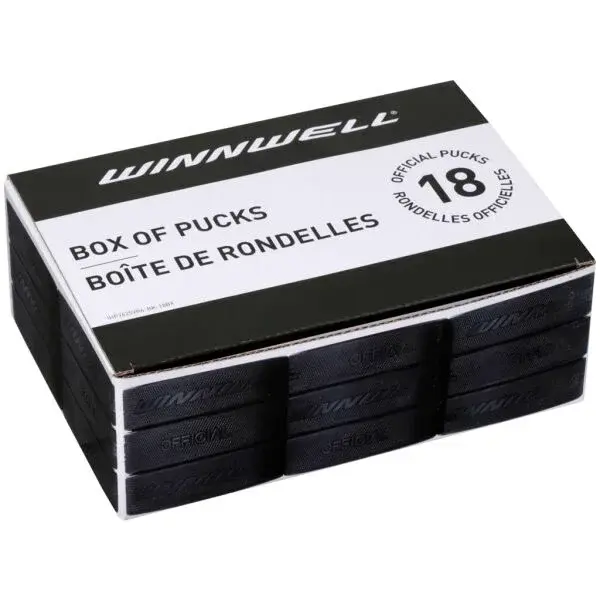 WINNWELL HOKEJOVÝ PUK WINNWELL ČERNÝ OFICIÁLNÍ (18KS) BOX Hokejový puk, , velikost