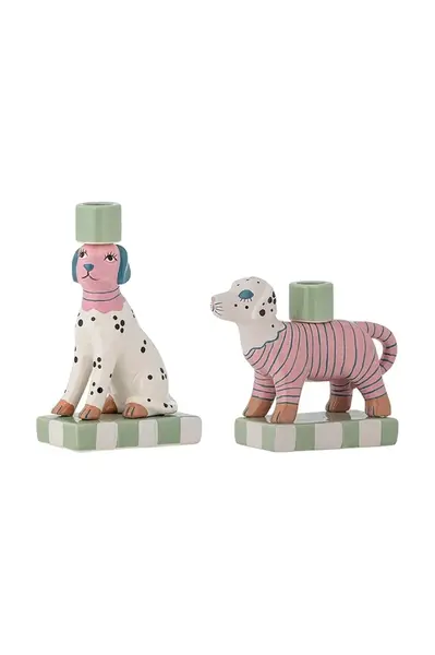 Dekorativní svícny Bloomingville 2-pack růžová barva