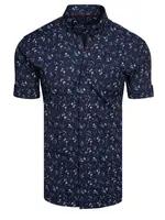 Koszula męska z krótkim rękawem granatowa Dstreet