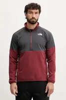 Sportovní mikina The North Face Glacier Heavyweight pánská, červená barva, vzorovaná, NF0A89JHDO31